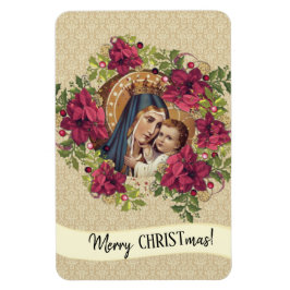 Gesegnete Mutter Kind Jesus Weihnachtsschaden Blor Magnet