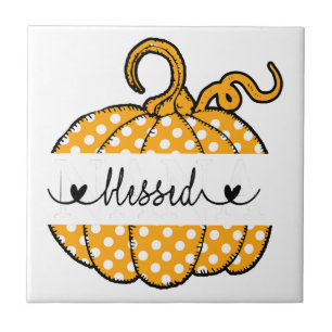Gesegnete Nana-Kürbiskunst Thanksgiving Halloween Fliese