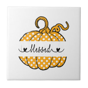 Gesegnete Nana-Kürbiskunst Thanksgiving Halloween Fliese