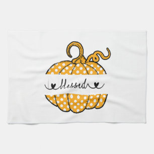 Gesegnete Nana-Kürbiskunst Thanksgiving Halloween Geschirrtuch