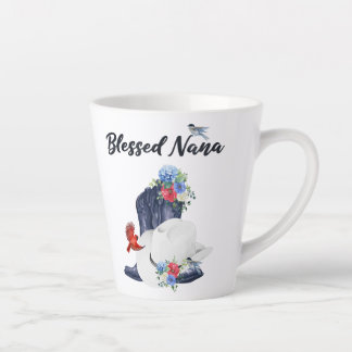 Gesegnete Nana mit Cowboystiefeln/Hut und Blumen/V Milchtasse