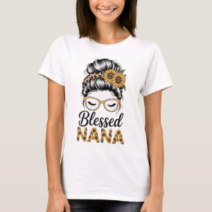 Gesegnete Nana unordentlicher Dutt Sonnenbrille So T-Shirt