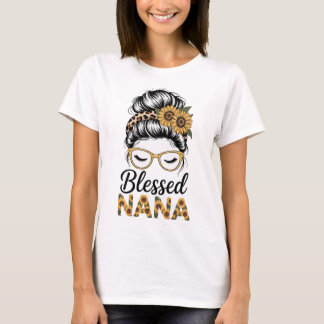 Gesegnete Nana unordentlicher Dutt Sonnenbrille So T-Shirt