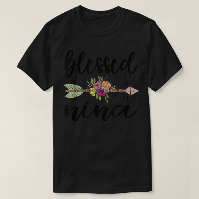 Gesegnete Nina Großmutter Wertschätzung Nina Grand T-Shirt (Design vorne)