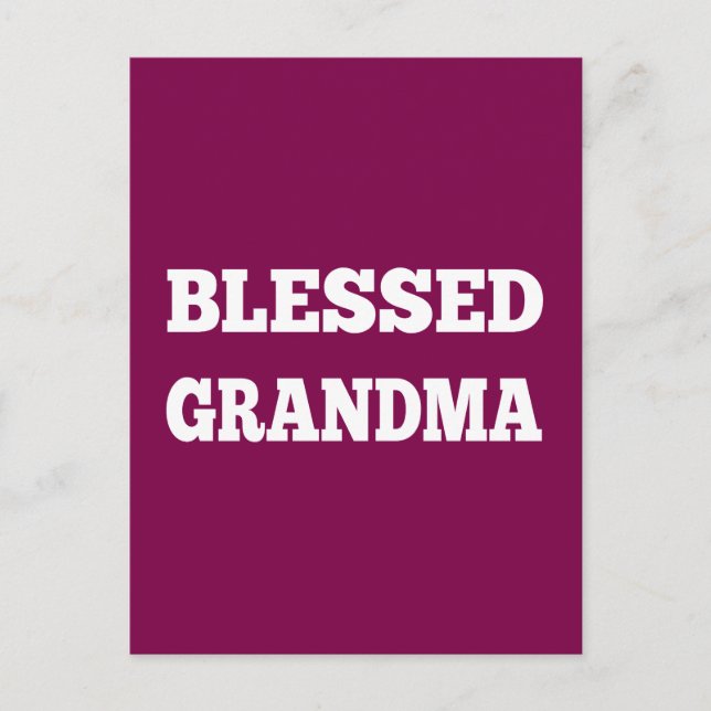 Gesegnete Oma Postkarte (Vorderseite)