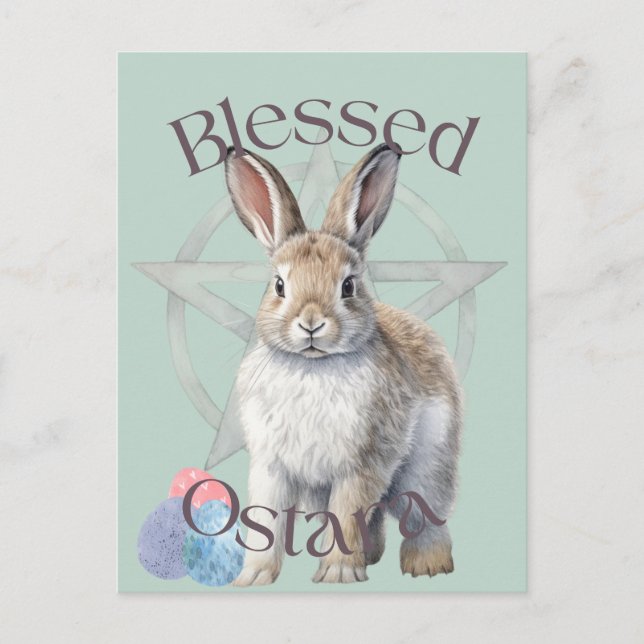 Gesegnete Ostara Postkarte (Vorderseite)