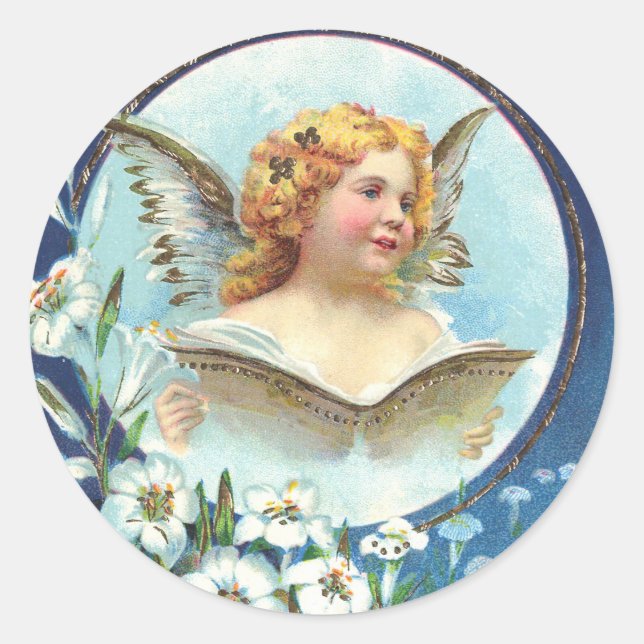 Gesegnete Ostern, gesegnetes Ostern Runder Aufkleber (Vorderseite)