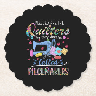 Gesegnete Quilters-Piecemakers verlassen Nähideen Untersetzer