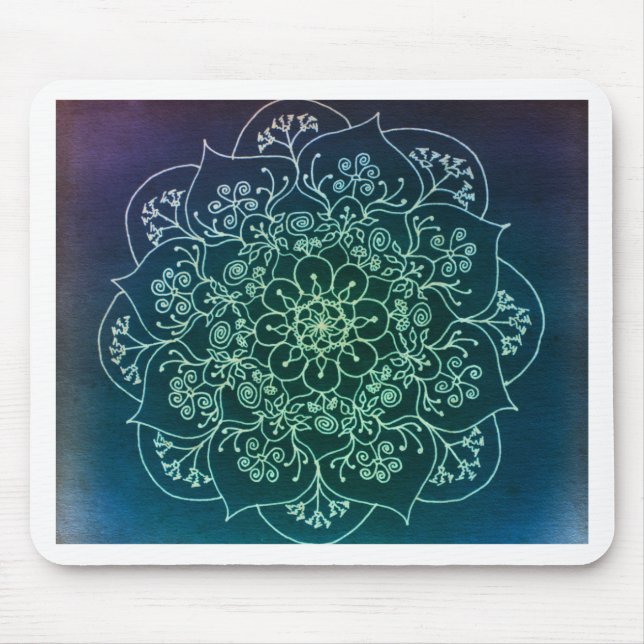 Gesegnete Regen-Mandala Mousepad (Vorne)