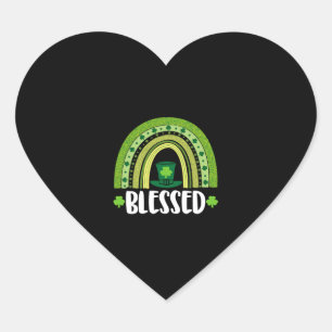 Gesegnete St Patricks Herz-Aufkleber