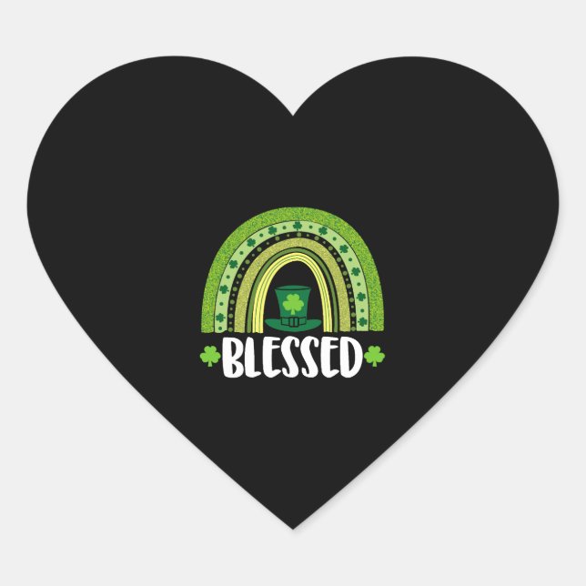 Gesegnete St Patricks Herz-Aufkleber (Vorderseite)