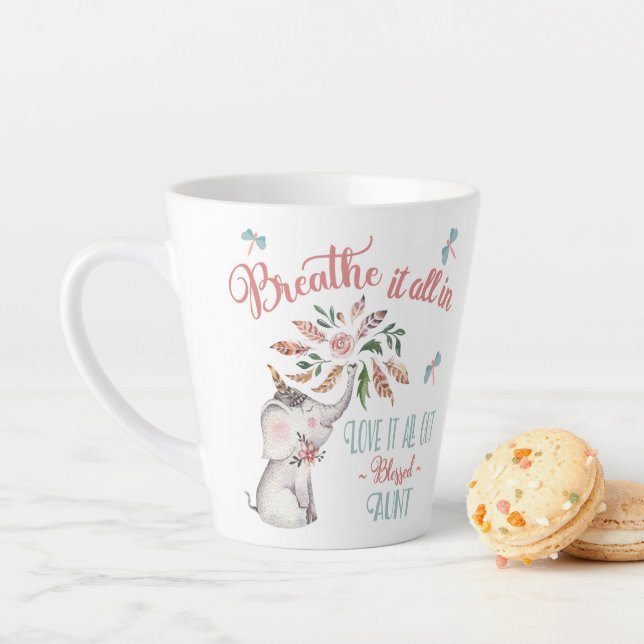 Gesegnete Tante Elephant und Dragonfly Milchtasse (Beispiel)