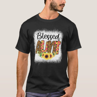 Gesegnete Tante Frauen geblasen Cheetah Print Sunf T-Shirt
