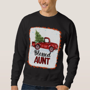 Gesegnete Tante Kariert Red Truck Trem Lichter Wei Sweatshirt