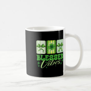Gesegnete Vibes St. Patricks Day Süßer Kleeblatt F Kaffeetasse
