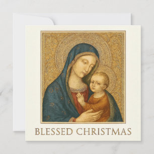 Gesegnete Weihnachten Jungfrau Maria & Jesuskind Karte