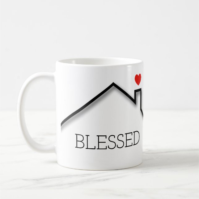 Gesegnete Zuhause Kaffeetasse (Links)