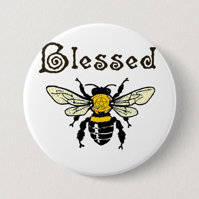 Gesegneter "Bienen" Knopf Button (Vorderseite)