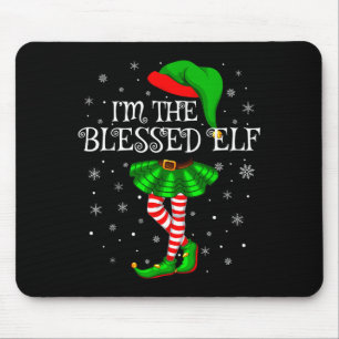 Gesegneter Elf Weihnachten passende Familie Frauen Mousepad