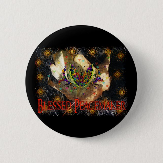 Gesegneter Friedensstifter Button (Vorderseite)