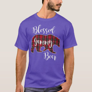 Gesegneter Gammy Bär Roter Tartan Karierter Oma-Ge T-Shirt