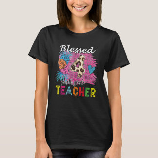 Gesegneter Lehrer Leopard der 4. Klasse Willkommen T-Shirt