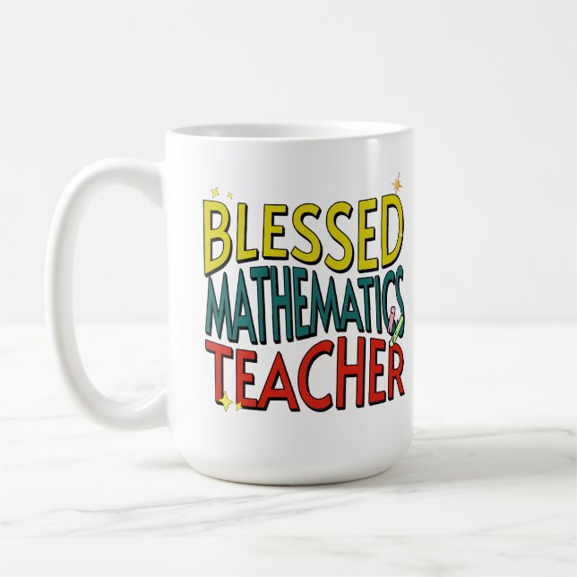 Gesegneter Mathematiklehrer Kaffeetasse (Links)