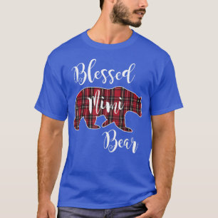 Gesegneter Mimi Bear Red Tartan Kariert Fun Oma Gi T-Shirt