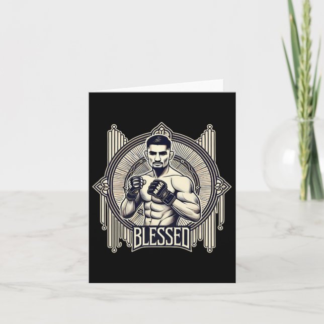 Gesegneter Mixed Martial Arts Bjj Kickboxing Muay  Karte (Vorderseite)
