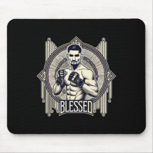 Gesegneter Mma Bjj Kickboxen Muay Thai Boxen Cage  Mousepad