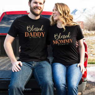 Gesegneter Papa Passendes christliches Familien- T-Shirt