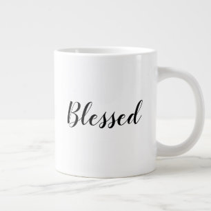 Gesegneter Schwarz-weißer, benutzerdefinierter Skr Jumbo-Tasse