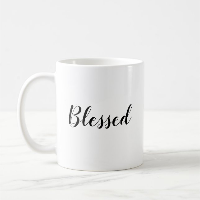 Gesegneter Schwarz-weißer, benutzerdefinierter Skr Kaffeetasse (Links)