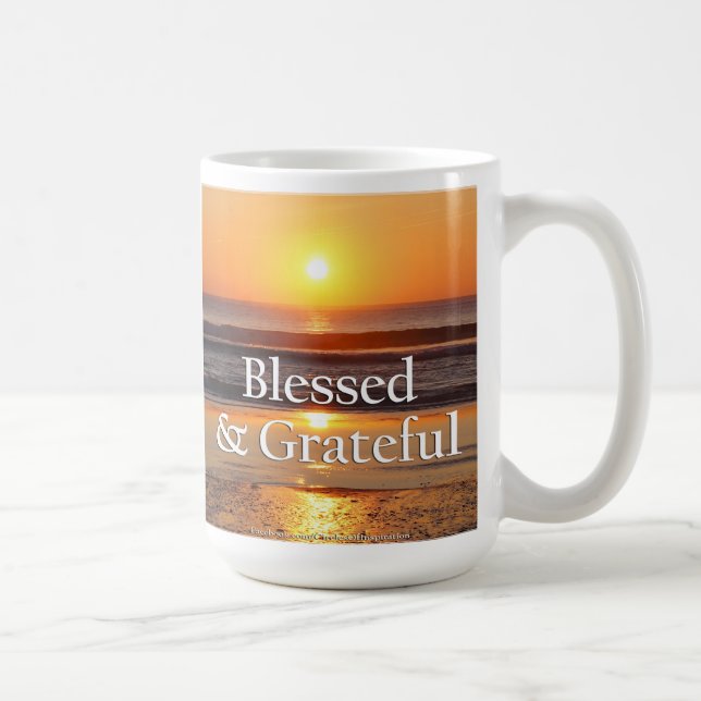 Gesegneter u. dankbarer Sonnenuntergang in Kaffeetasse (Rechts)