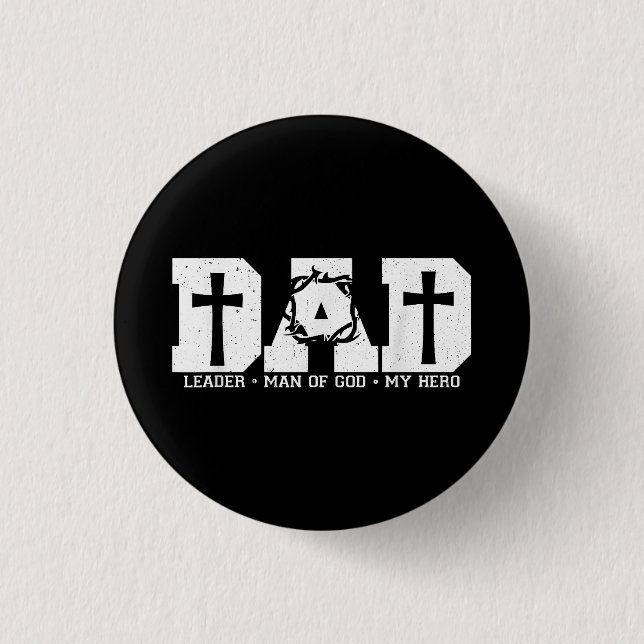 Gesegneter Vater Daddy Cross Christlichen religiös Button (Vorderseite)