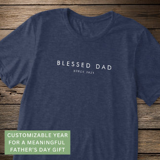 Gesegneter Vater Moderner Vatertag Benutzerdefinie Tri-Blend Shirt