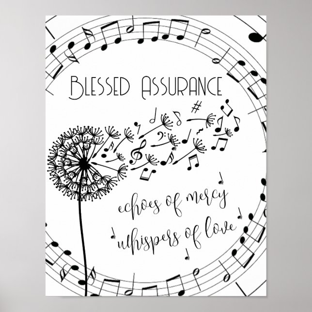 Gesegnetes Assurance Hymn Christlich Poster (Vorne)