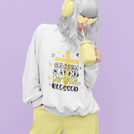 Gesegnetes Christliches Vertrauen gelb gewählt Sweatshirt