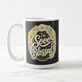 Gesegnetes florales christliches Design auf Basis Kaffeetasse