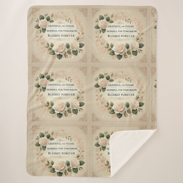 Gesegnetes Forever AI Art Sherpadecke (Vorderseite)