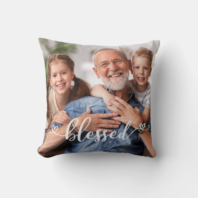 Gesegnetes Foto-Drehkissen - individuell einstellb Kissen (Vorderseite)