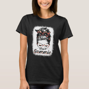 Gesegnetes Gammie Messy Bun Frauen glückliche Oste T-Shirt