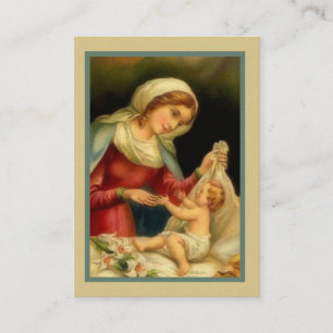 Gesegnetes Gebet Jungfrau-Mary-Baby-Jesuss Visitenkarte