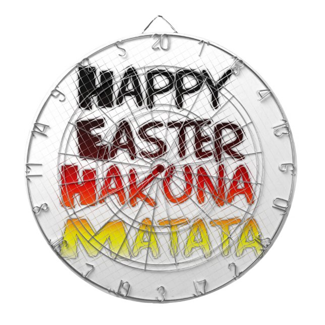 Gesegnetes Glück Ostern Hakuna Matata Ferienzeit Dartscheibe (vorne)