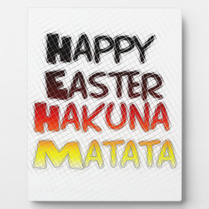 Gesegnetes Glück Ostern Hakuna Matata Ferienzeit Fotoplatte
