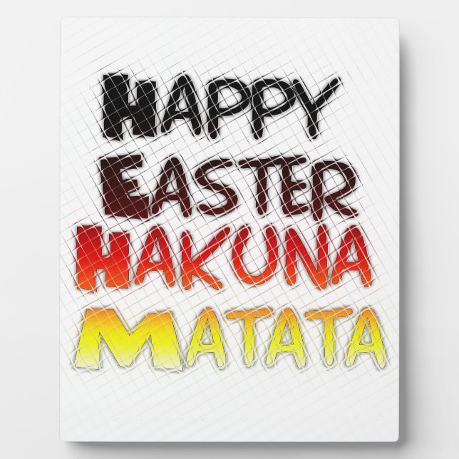 Gesegnetes Glück Ostern Hakuna Matata Ferienzeit Fotoplatte (Vorderseite)