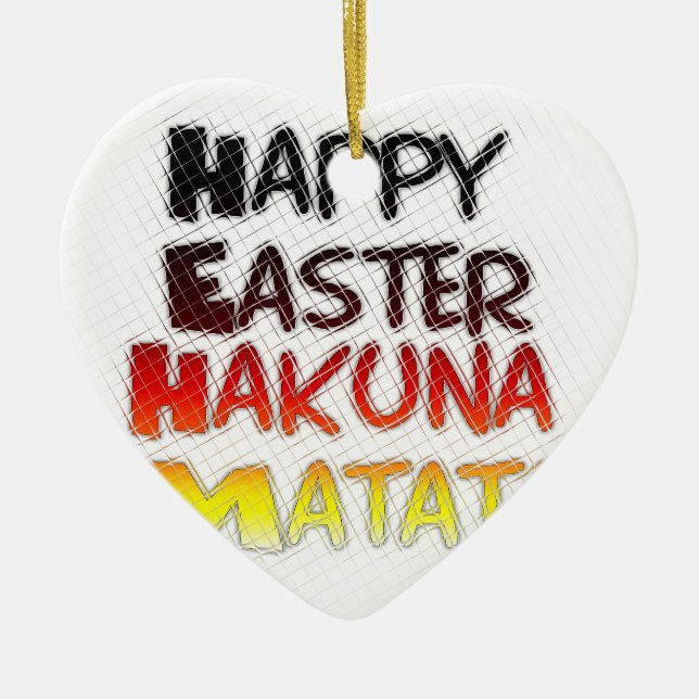 Gesegnetes Glück Ostern Hakuna Matata Ferienzeit Keramik Ornament (Vorne)