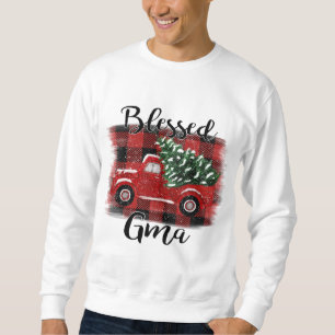 Gesegnetes Gma Red Truck Vintage Weihnachtsbaum Sweatshirt