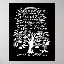 Gesegnetes Jeremiah 17 Poster