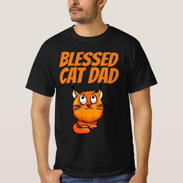 GESEGNETES KATZEN-VATI GINGER T-SHIRT (Vorderseite)